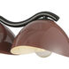 Atlas Linear Pendant Ceiling Light in Black and Burgundy