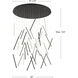 Chute LED 50 inch Black Multi-Pendant Ceiling Light