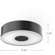Parker LED 9.75 inch Black Flush Mount Ceiling Light