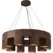 Bosco 34.88 inch Walnut Chandelier Ceiling Light