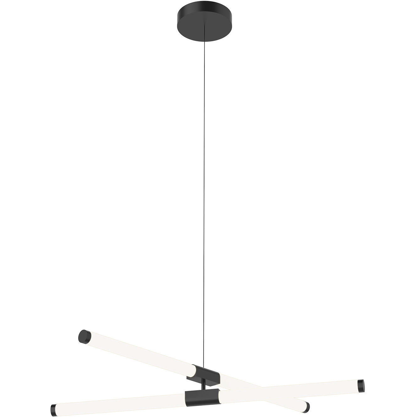 Akari LED 35.5 inch Black Chandelier Ceiling Light