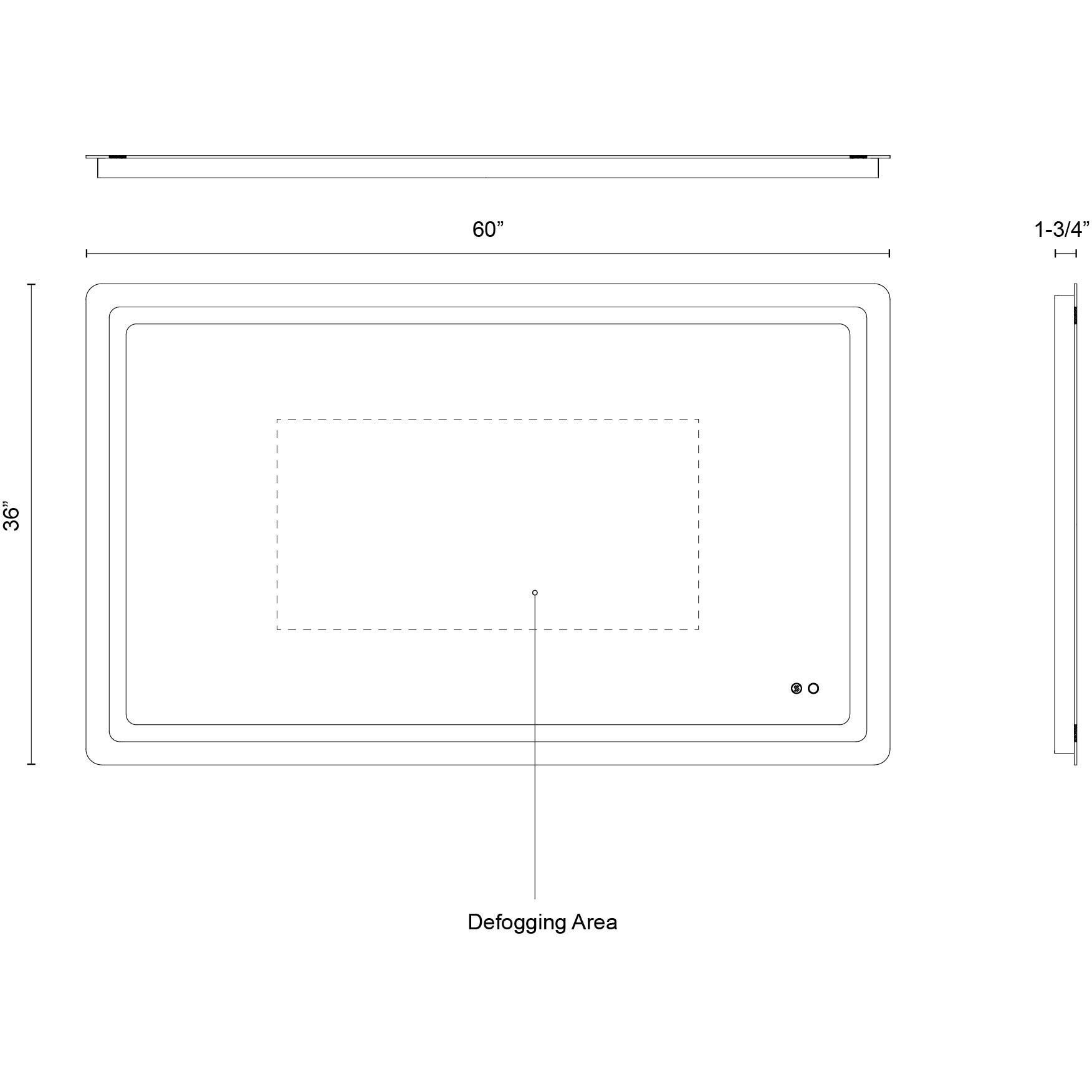 Seneca 60 X 36 inch Sandblasted Merc Edge Wall Mirror