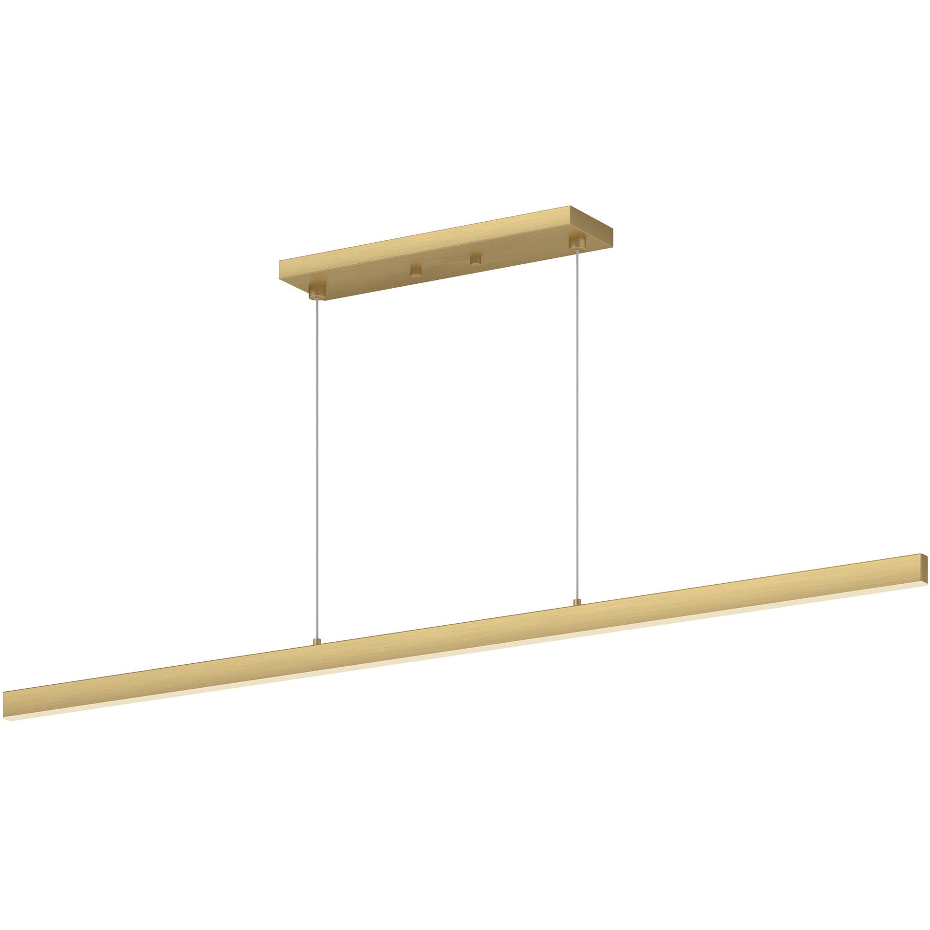 Vega LED 56 inch Brushed Gold Linear Pendant Ceiling Light