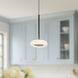 Stephord LED 4 inch Black Pendant Ceiling Light in Frosted Glass Shade