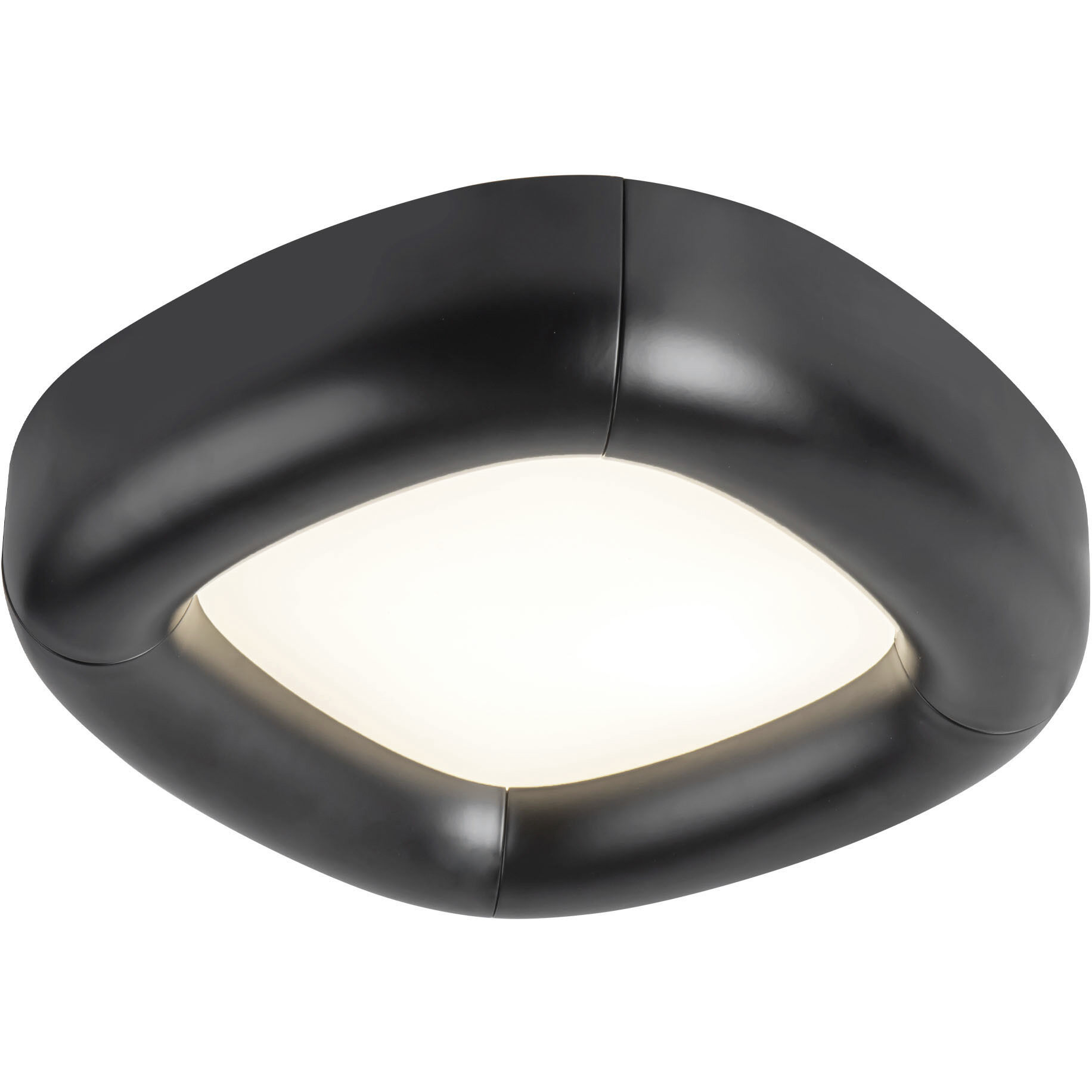 Folio 14.5 inch Black Flush Mount Ceiling Light