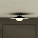 Cruz LED 15 inch Metal - Black and White Flush Mount Ceiling Light in Spun Aluminum Shade