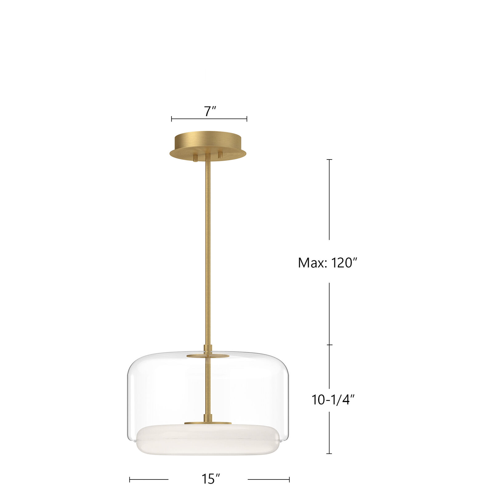 Enkel Pendant Ceiling Light in Brushed Nickel, Smoked Glass