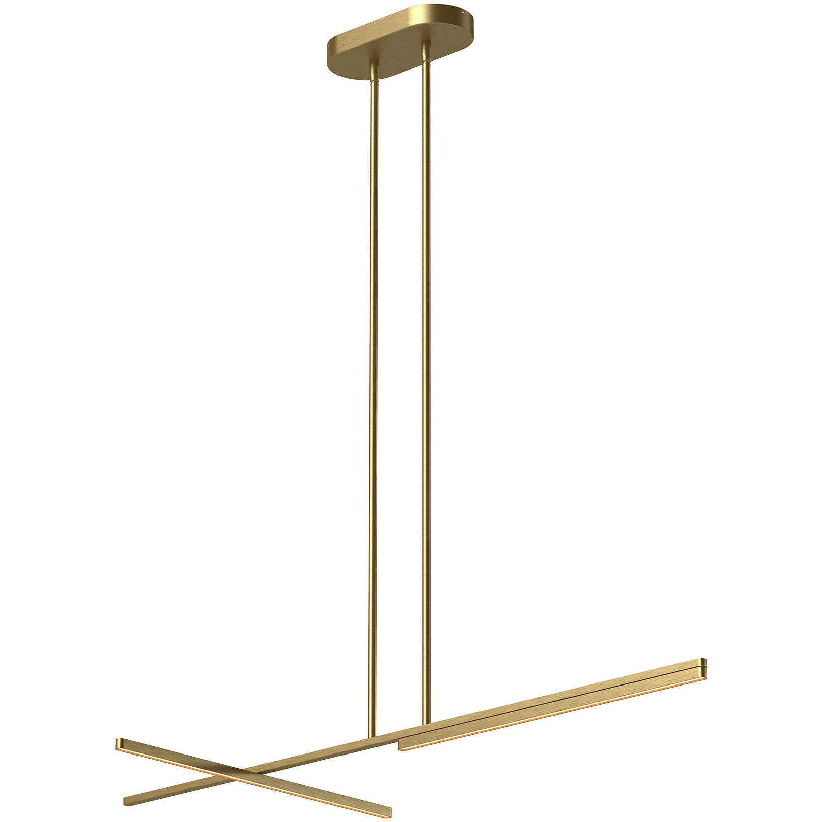 Shift LED 48.13 inch Brushed Gold Linear Pendant Ceiling Light