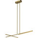 Shift LED 48.13 inch Brushed Gold Linear Pendant Ceiling Light