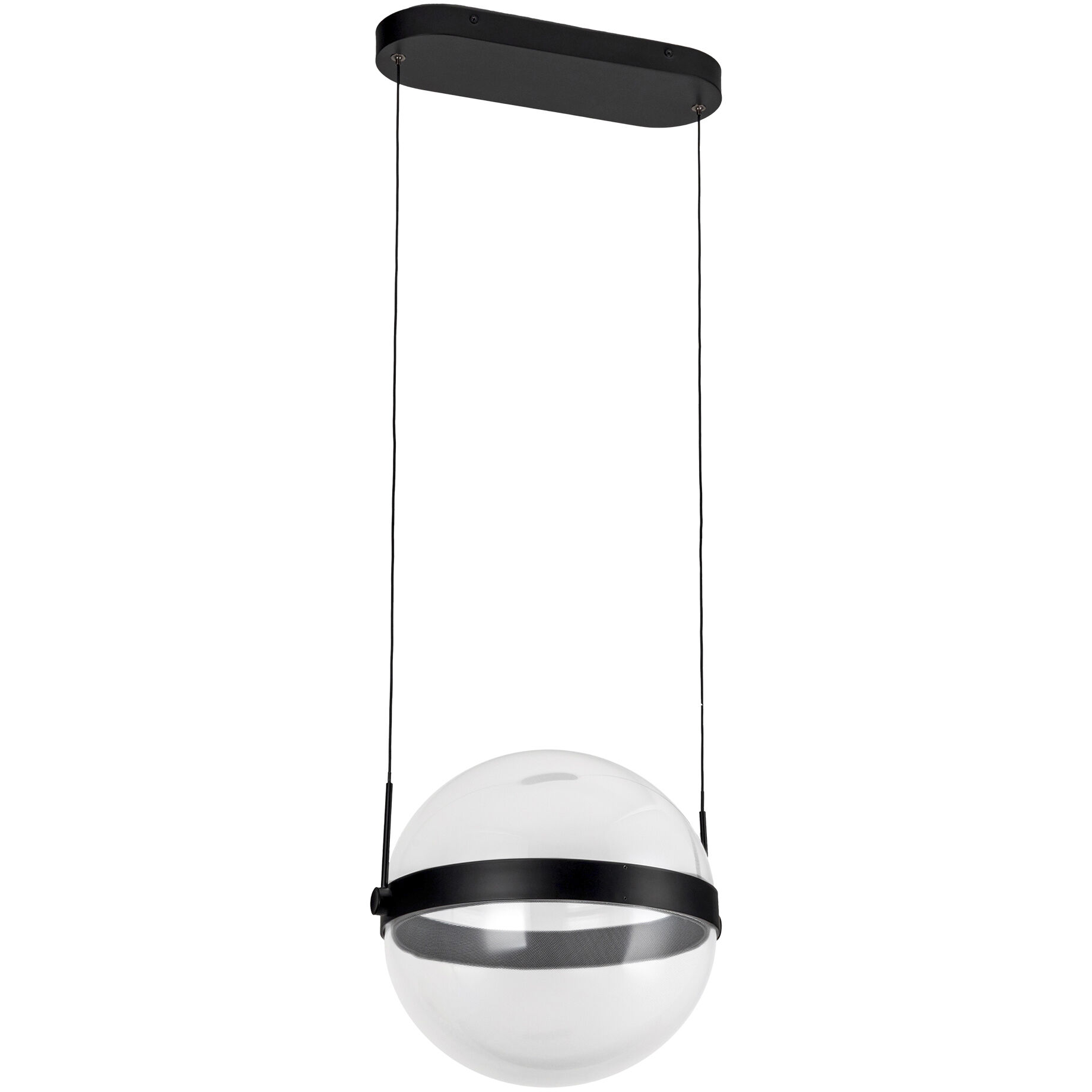Pisces Pendant Ceiling Light in Black and Light Guide