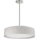 Dalton LED 20 inch Beige Pendant Ceiling Light in Textured Linen Shade