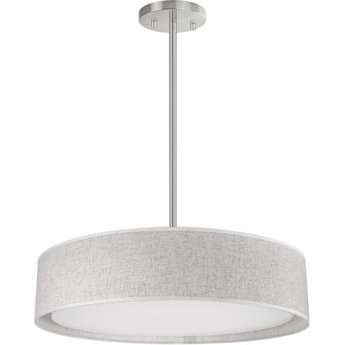 Dalton LED 20 inch Beige Pendant Ceiling Light in Textured Linen Shade