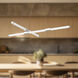 Akari LED 32.38 inch Brushed Nickel Chandelier Ceiling Light