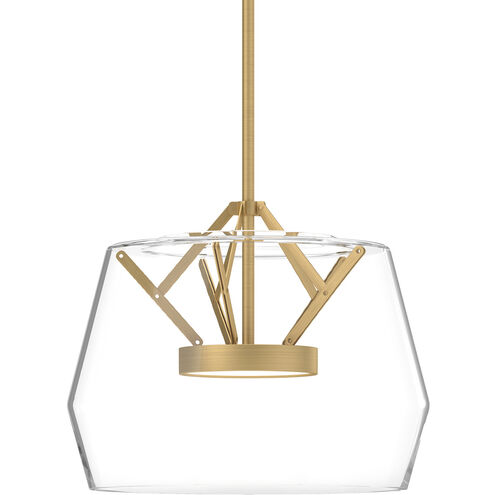 Deco LED 11.75 inch Brushed Gold Pendant Ceiling Light