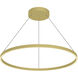Cerchio LED 35.38 inch Brushed Gold Pendant Ceiling Light