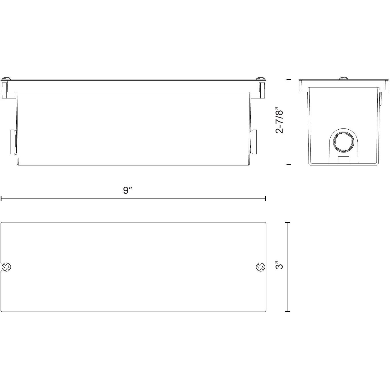 Newport 3 inch Exterior Wall/Step Light