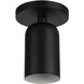 Nola 1 Light 3.63 inch Black Semi-Flush Mount Ceiling Light in Matte Opal Glass