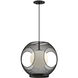 Kona 1 Light 13.25 inch Black Exterior Pendant