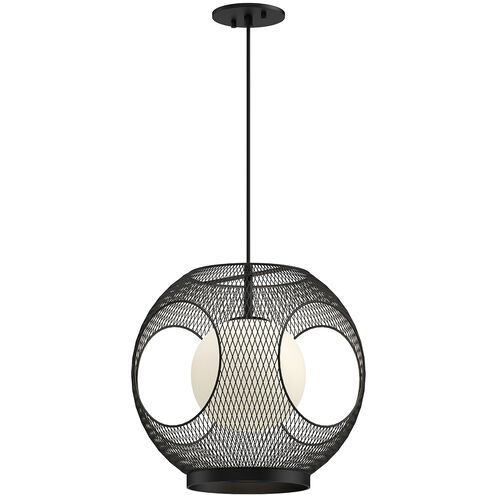 Kona 1 Light 13.25 inch Black Exterior Pendant