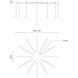 Marquee LED 16 inch Black Multi Pendant Canopy System Ceiling Light