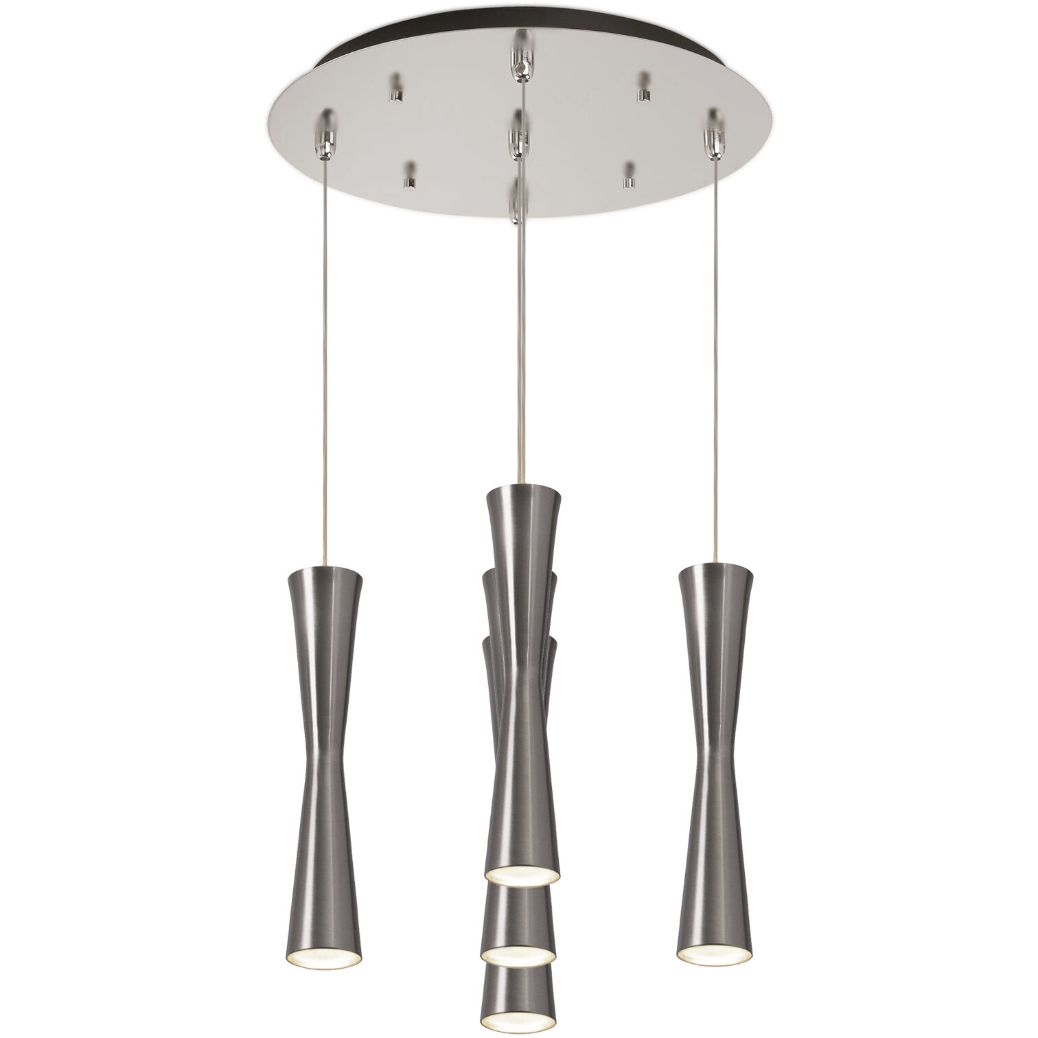 Robson Multi Pendant Ceiling Light in Brushed Nickel