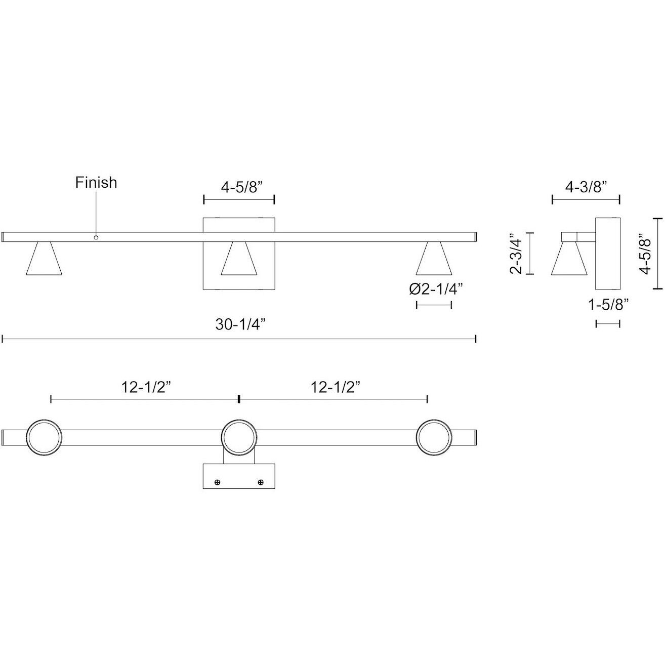 Dune Vanity Light Wall Light in Black
