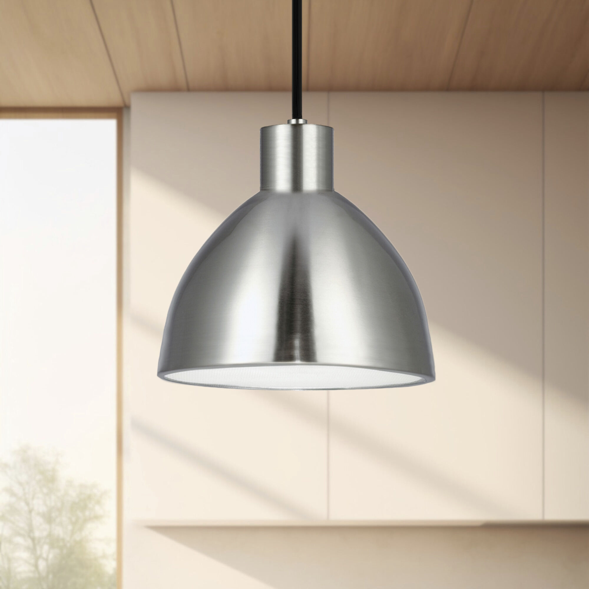 Chroma LED 6.38 inch Brushed Nickel Pendant Ceiling Light