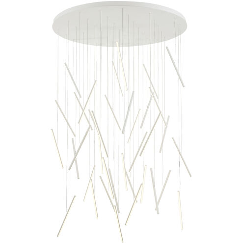 Chute LED 50 inch White Multi-Pendant Ceiling Light
