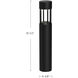 Novato 120-277V 24.00 watt Black Exterior Bollard