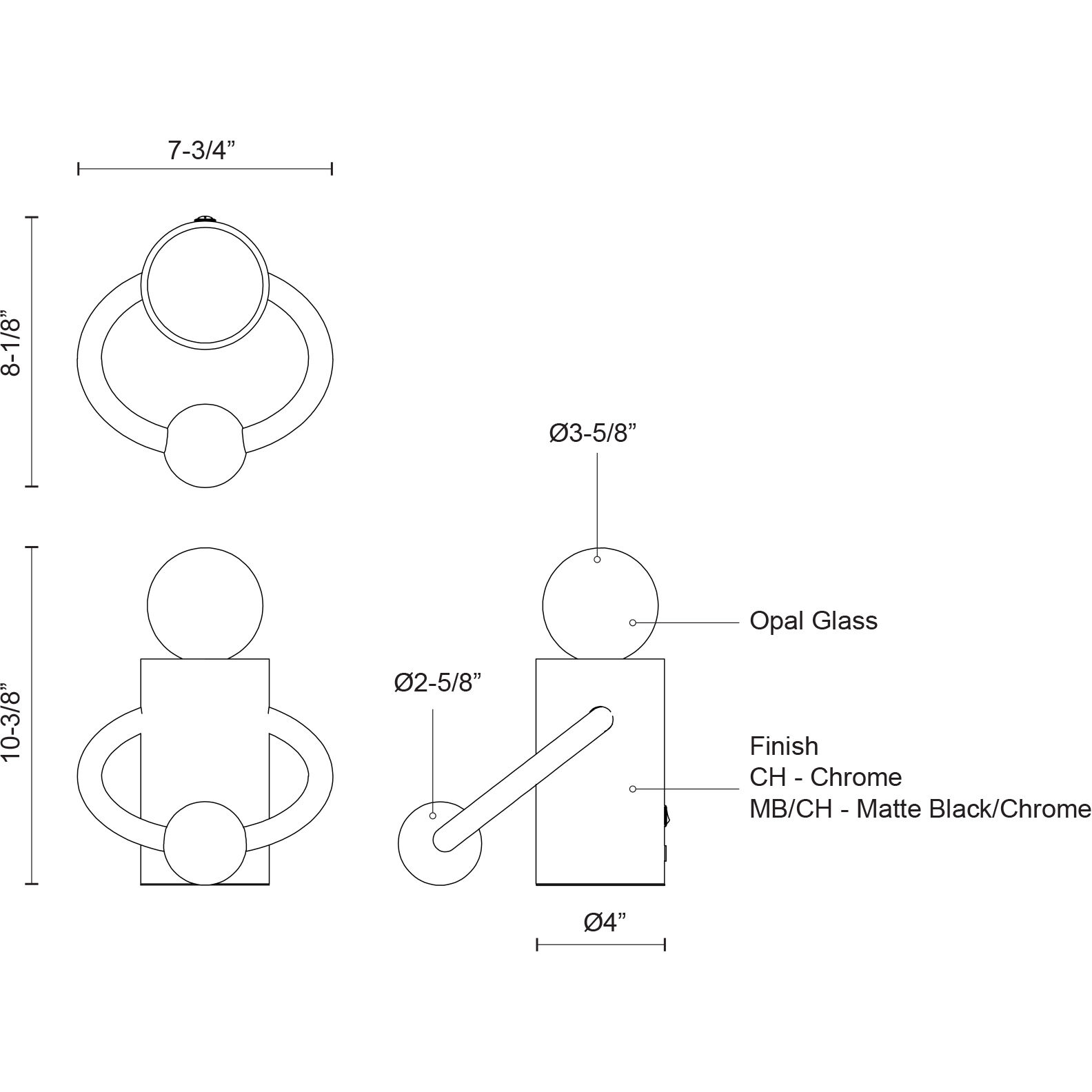 Septum 10.38 inch 7.00 watt Matte Black/Chrome Table Lamp Portable Light in Matte Black and Chrome