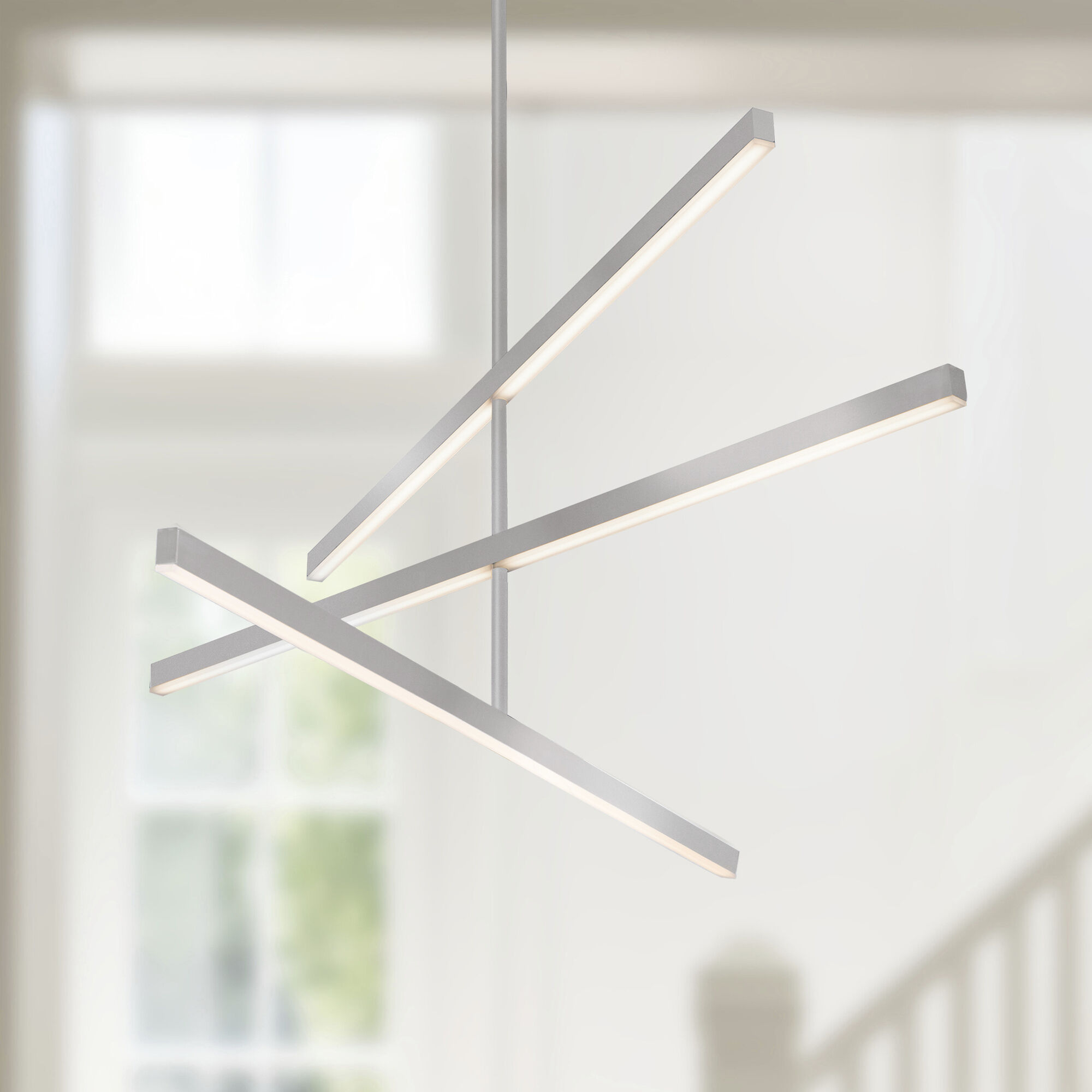 Vega LED 0.75 inch Brushed Nickel Chandelier Ceiling Light