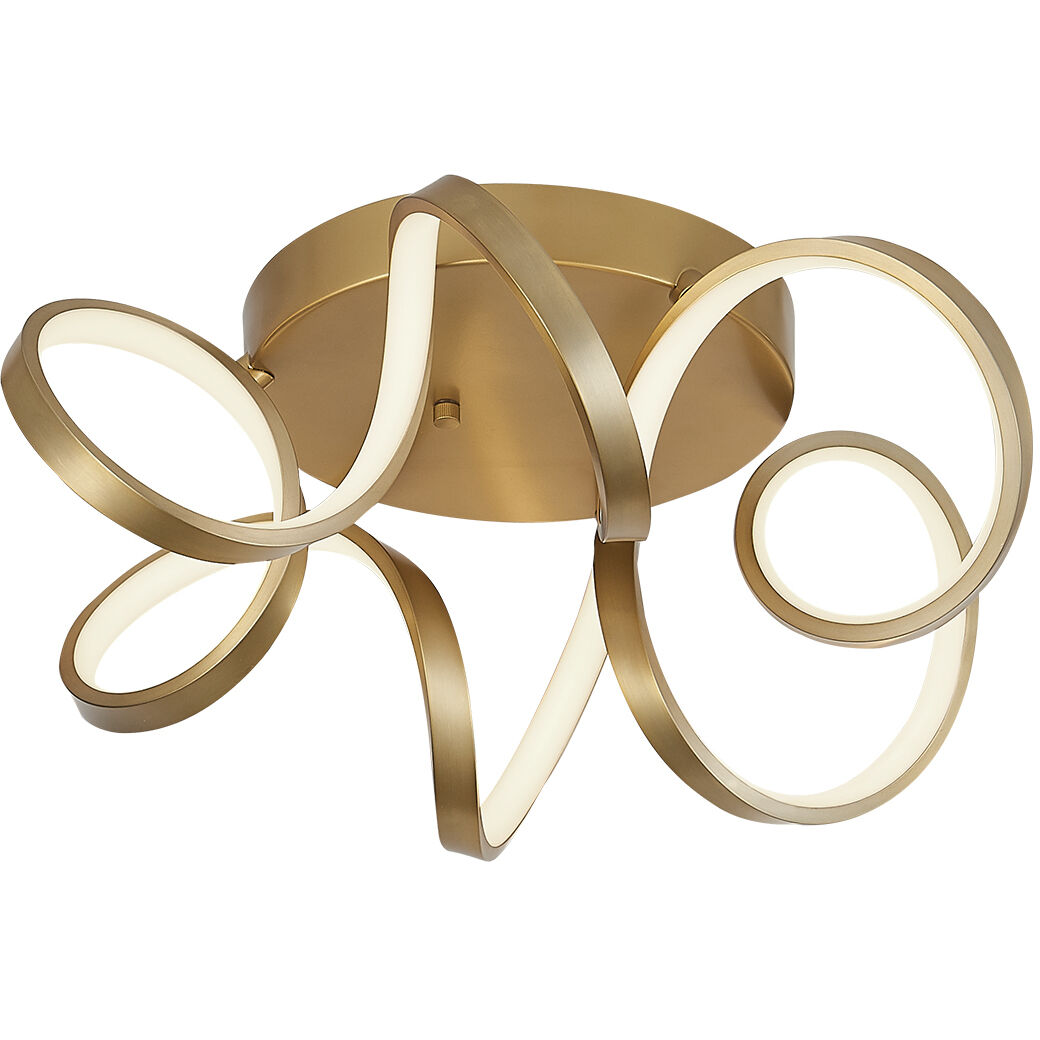 Synergy LED 20 inch Antique Brass Flush Mount Ceiling Light