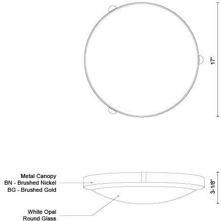 Floyd LED 17 inch Brushed Nickel Flush Mount Ceiling Light
