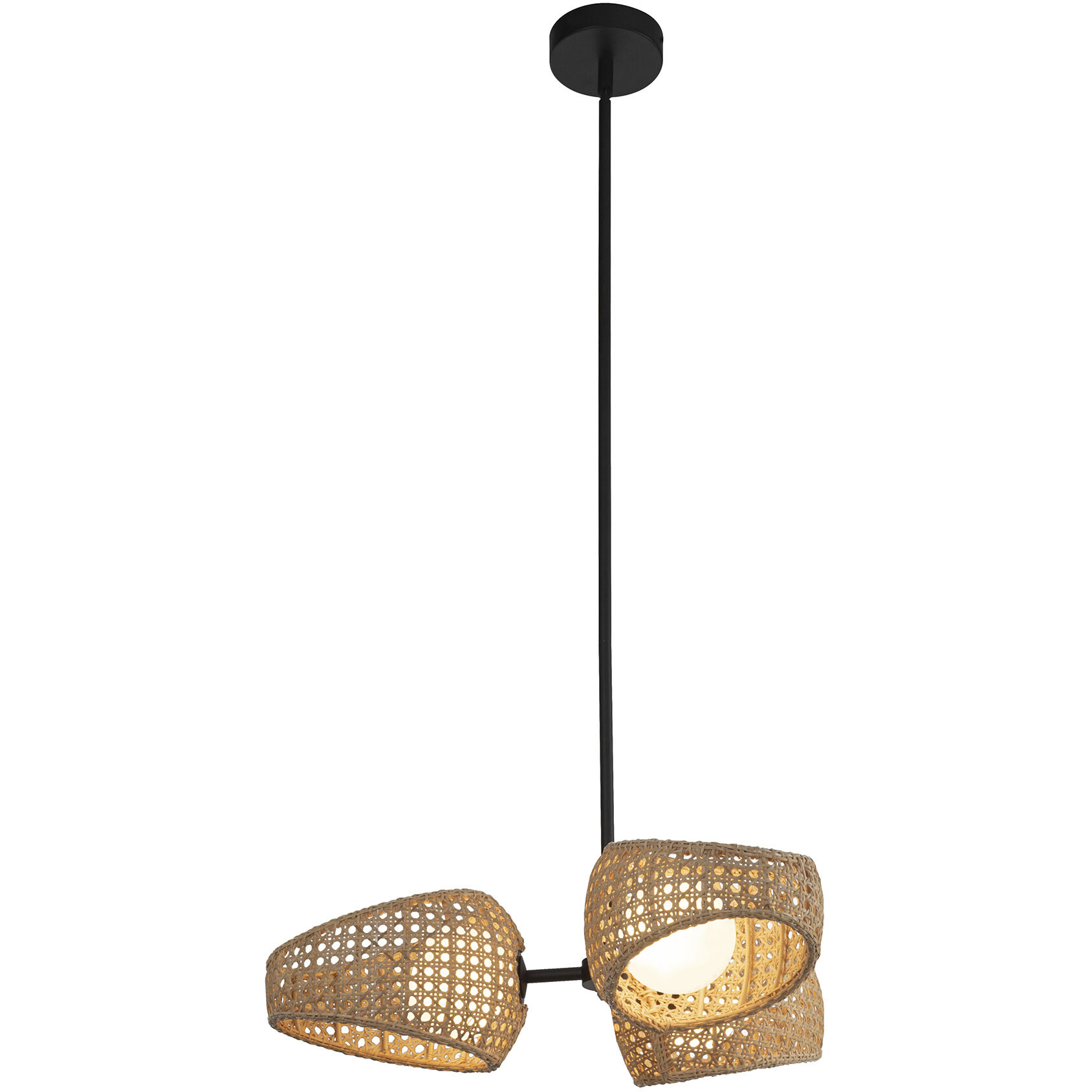 Lanai LED 25.13 inch Black/Opal Glass Chandelier Ceiling Light