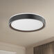 Essex LED 15.75 inch Black and Walnut Flush Mount Ceiling Light