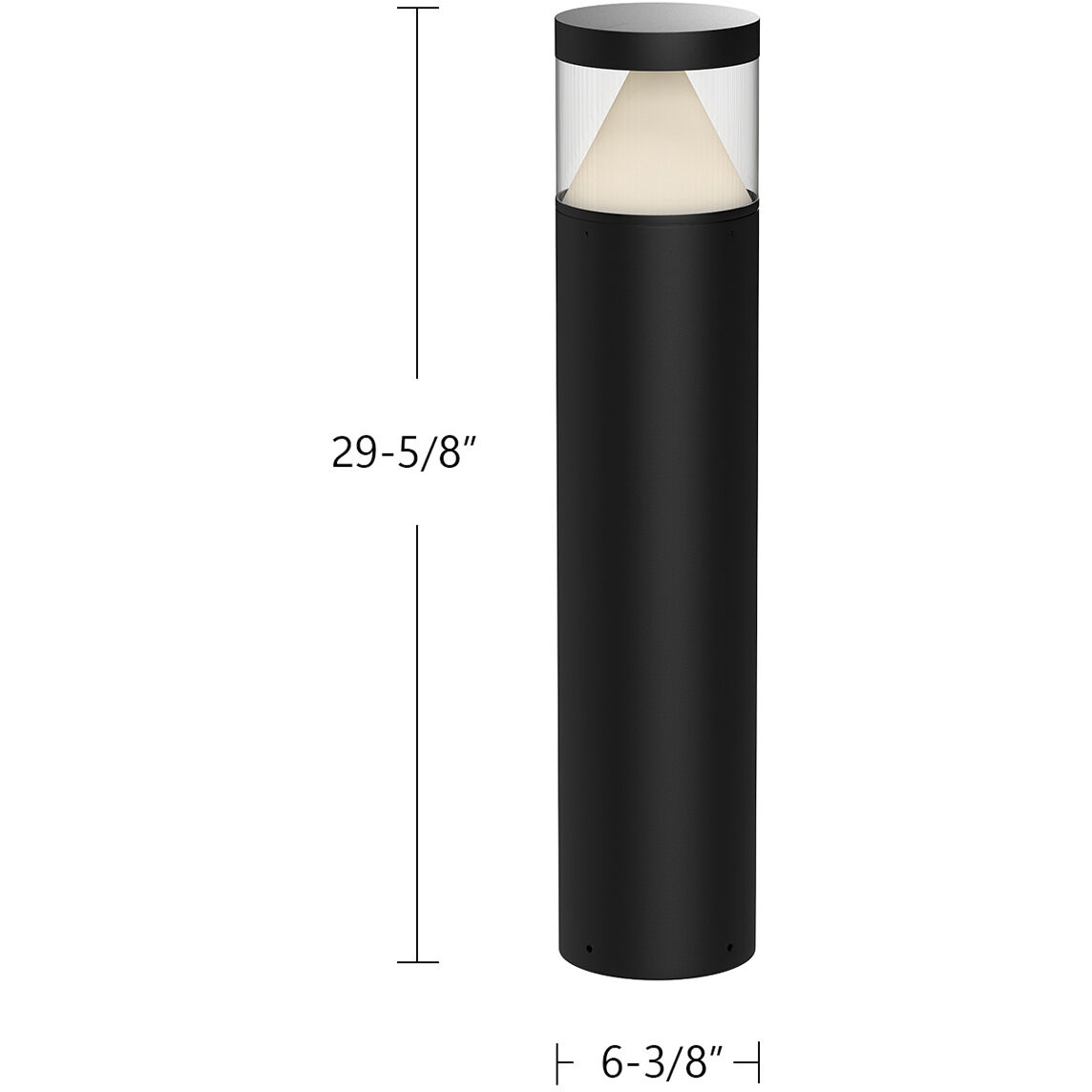 Hanover 120-277V 24.00 watt Black Exterior Bollard