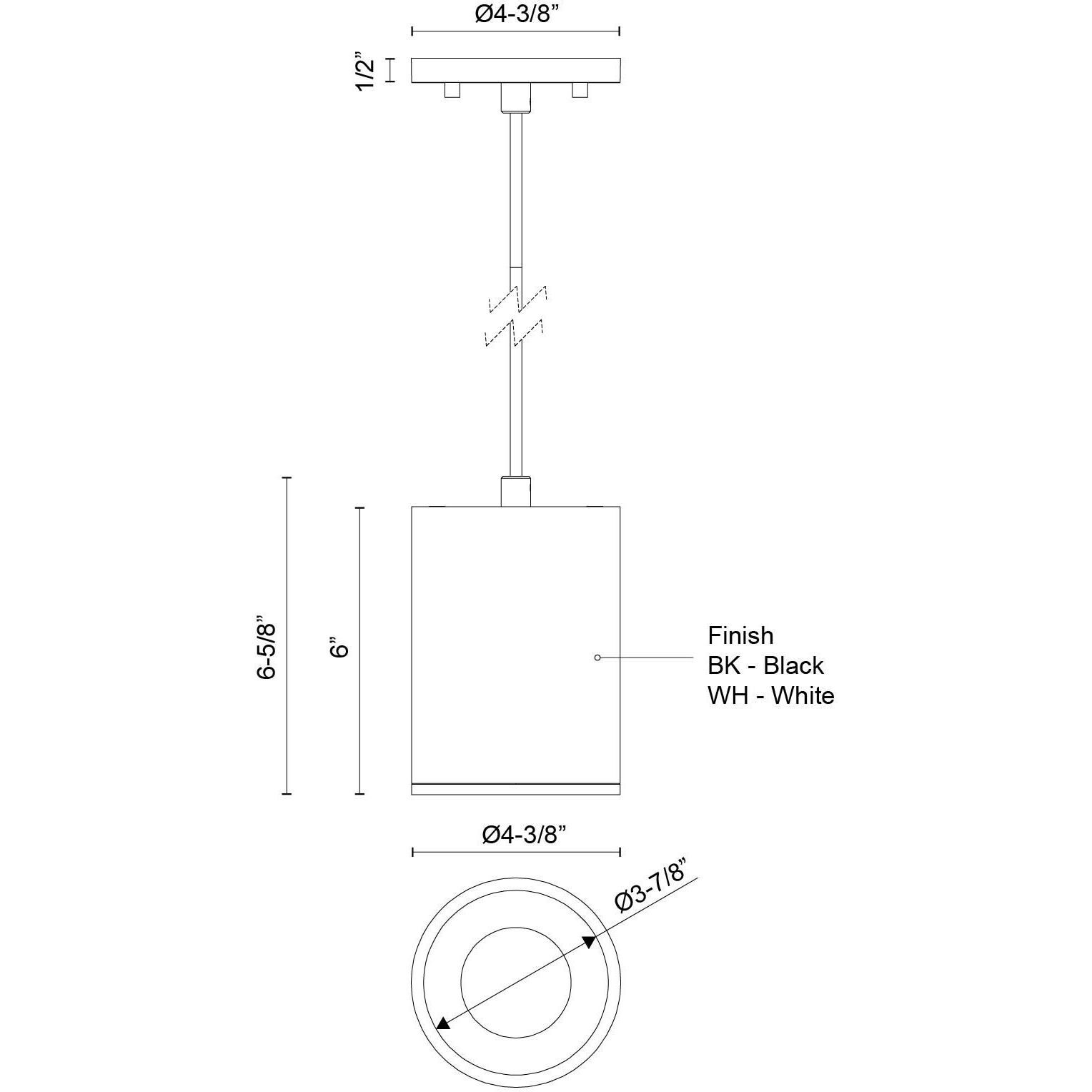 Lorna Pendant Ceiling Light in Black