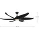 Coronado 59.63 inch Matte Black Ceiling Fan