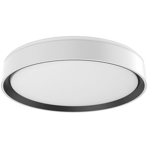 Essex LED 15.75 inch White and Black Flush Mount Ceiling Light