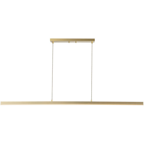 Vega Linear Pendant Ceiling Light in Brushed Gold