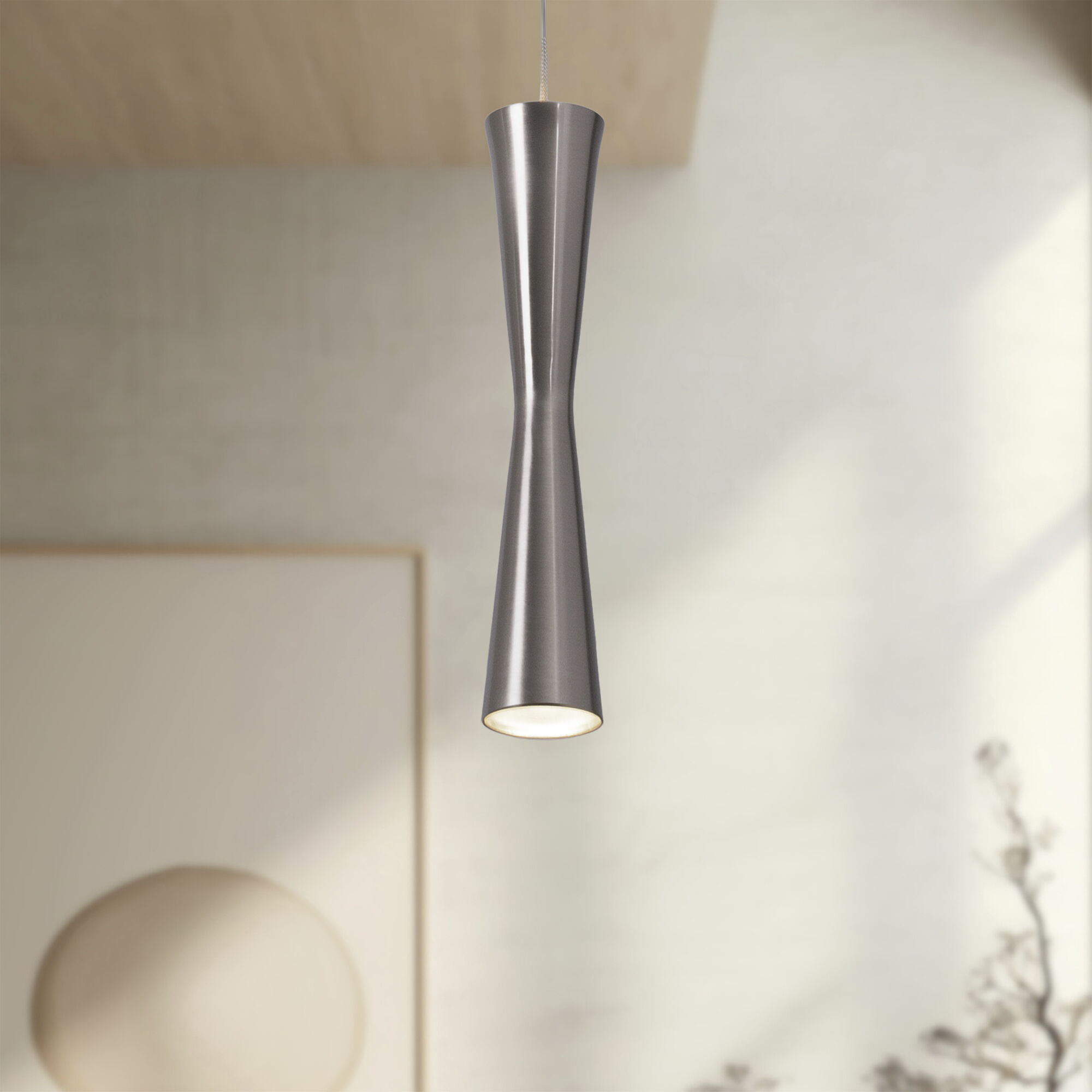 Robson Pendant Ceiling Light in Brushed Nickel