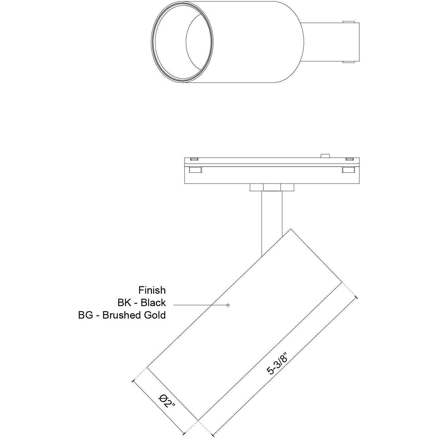 Paolo 48V DC White Trilo Track Directional Light Ceiling Light in White Baffle