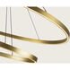 Ovale LED 28.25 inch Brushed Gold Chandelier Ceiling Light