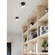 Novel LED 5.25 inch Black Semi Flush Mount Ceiling Light