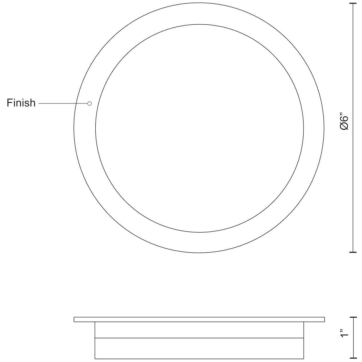 Stockton LED 6 inch White Flush Mount Ceiling Light