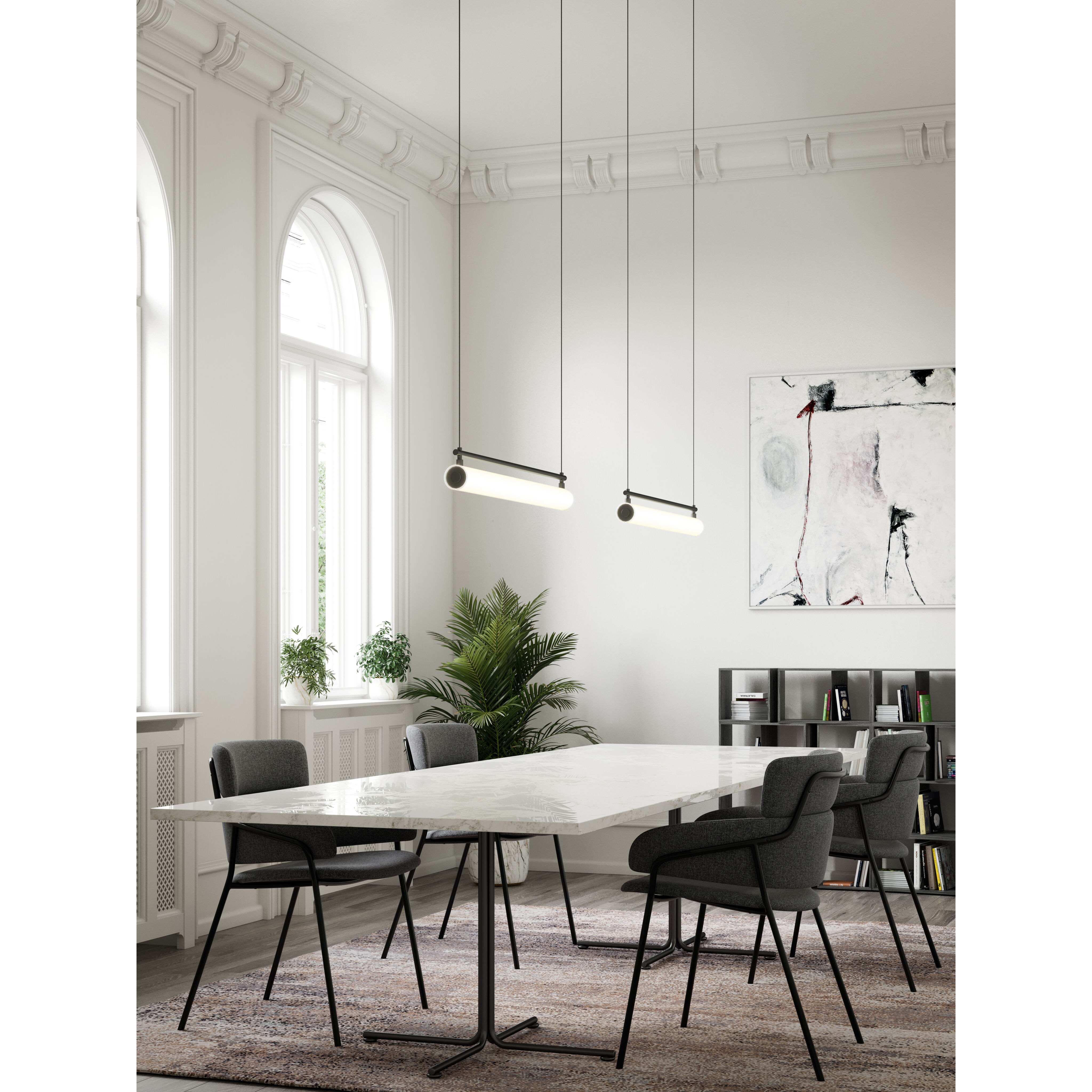 Gramercy LED 30.25 inch Black Linear Pendant Ceiling Light