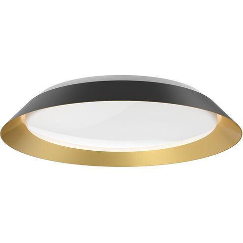Jasper LED 19.13 inch Black and Gold Flush Mount Ceiling Light