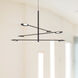 Rotaire LED 35.5 inch Black Chandelier Ceiling Light