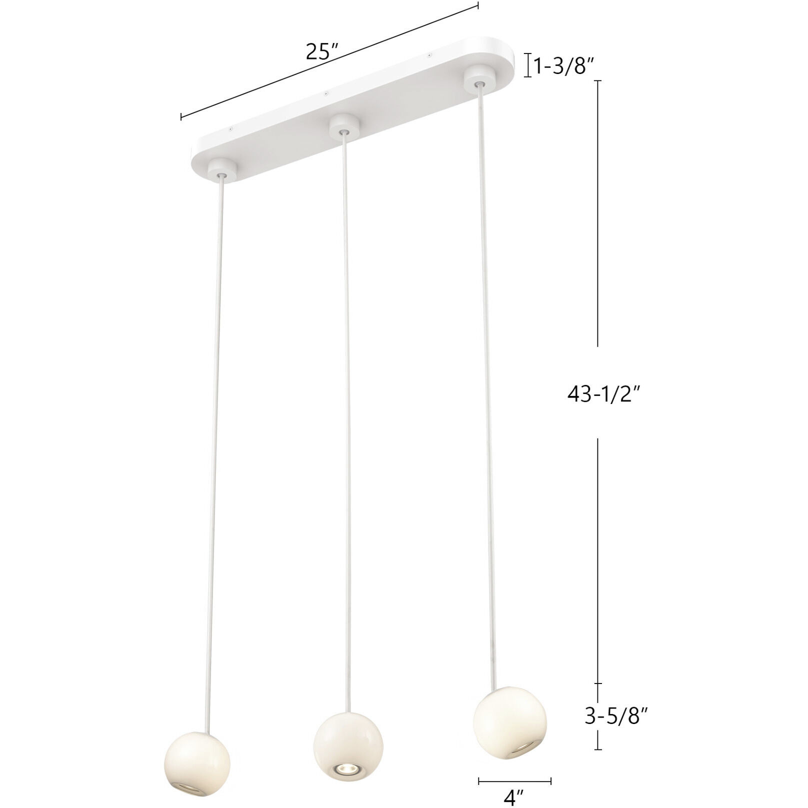 Europa Multi Pendant Ceiling Light in White
