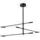 Rotaire LED 32.5 inch Black Chandelier Ceiling Light